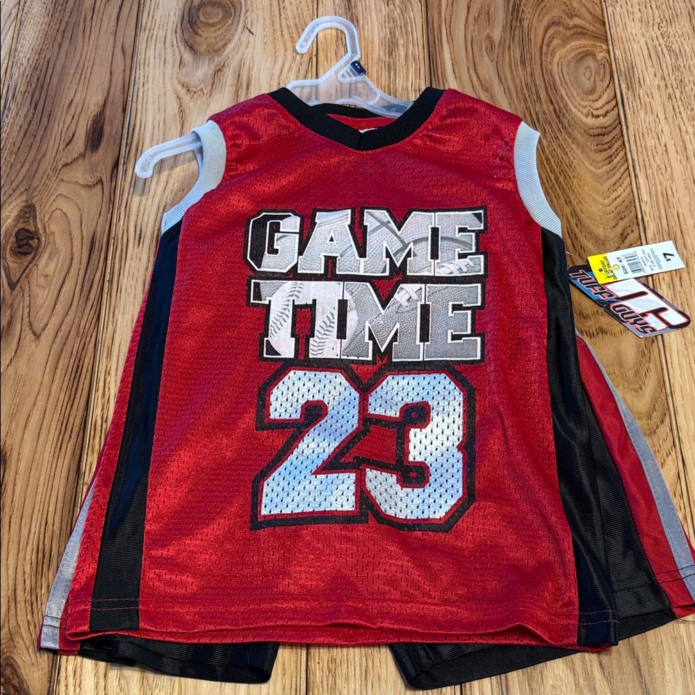 Kids Red and Black Game Time Matching Set NWT